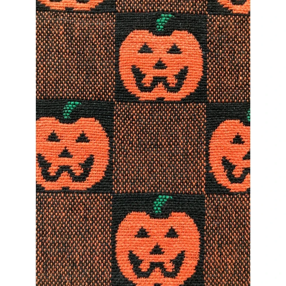 Halloween Placemats Set of 5 Pumpkin Scarecrow Fall Decor Woven Tapestry Holiday